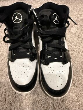 Jordan Black and White High-Top Sneakers